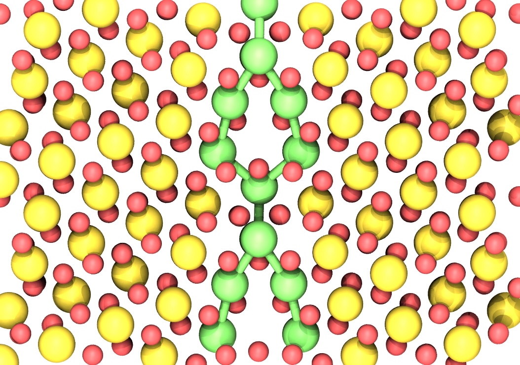 A close up photo of oxygen and uranium atoms