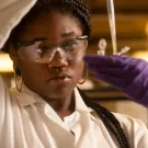Biochemistry major Tiffany Phillips